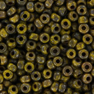 Miyuki rocailles Perlen 8/0 - Opaque picasso dark yellow 8-4519